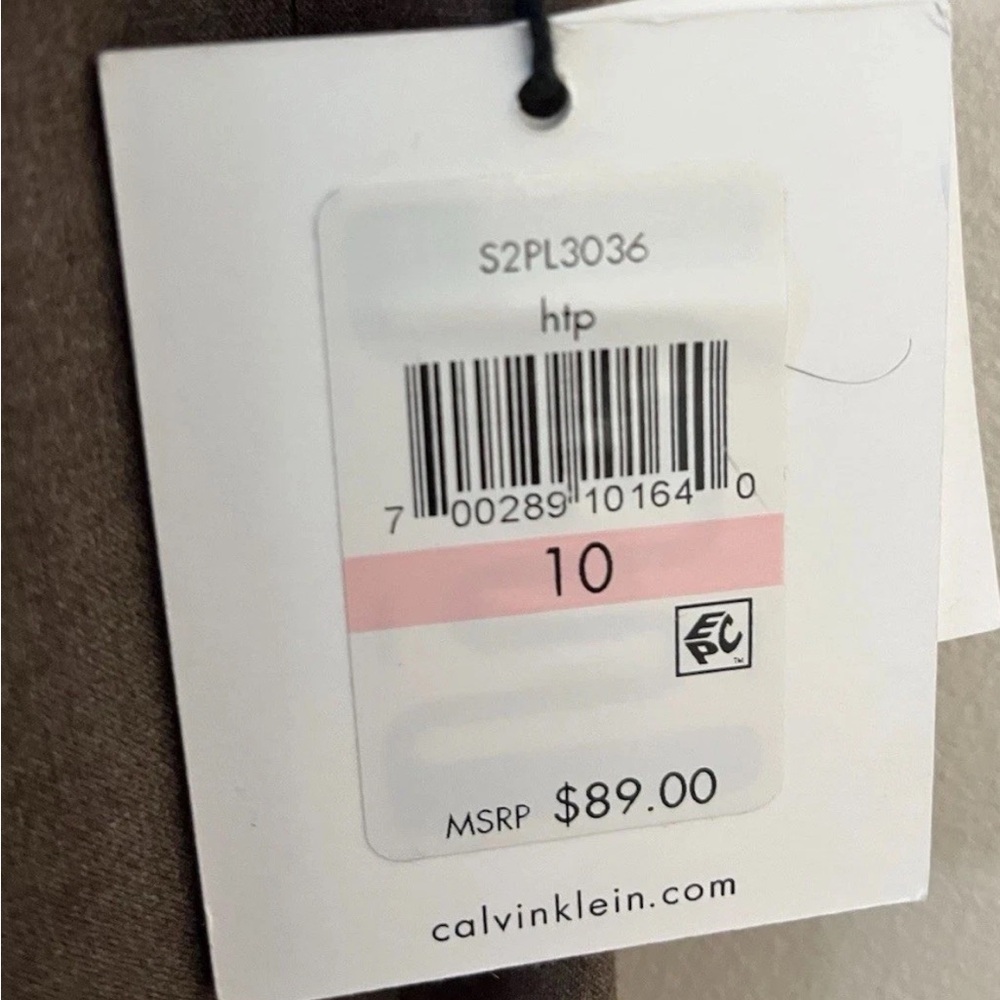 Calvin Klein Women's Modern Fit Dress Pants Beige Brown Size 10 NWT Boot Cut Leg - Picture 4 of 8